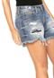 Short Jeans Triton Hot Pant Destroyed Azul - Marca Triton