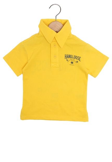 Camisa Polo Hang Loose Menino Amarelo - Marca Hang Loose