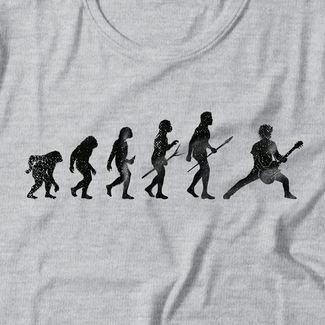 Camiseta Feminina Rock Evolution - Mescla Cinza