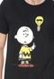 Camiseta Snoopy Estampada Preta - Marca Snoopy