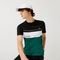 Camiseta masculina Lacoste SPORT em tecido respirável com decote careca e colorblock Preto - Marca Lacoste