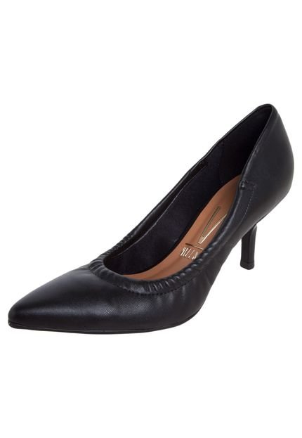 Scarpin Vizzano Bico Fino Preto - Marca Vizzano