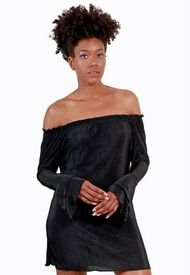 Blusa Elastica Plizada Negro Night Concept