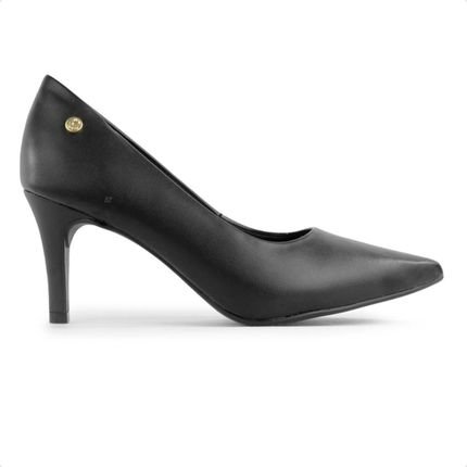 Scarpin Via Uno Bico Fino Feminino Preto - Marca VIA UNO