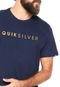 Camiseta Quiksilver Slim Fit Lettering Azul Marinho - Marca Quiksilver