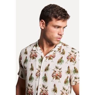 Camisa Mc Estampada Monograma Tropics Reserva Off-white