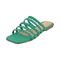 Sandália Rasteira Feminina CM Calçados Bico Quadrado Confort Chinelo Tira Trança Verde Salsa - Marca Monte Shoes