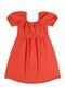 Vestido Bufante Infantil Quimby Vermelho - Marca Quimby