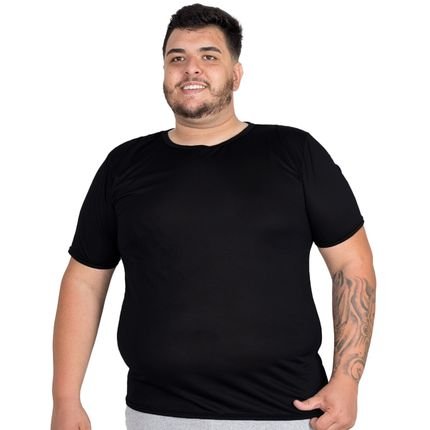 Camiseta Masculina Plus Size Sport Manga Curta Lisa Básica - Marca Zafina