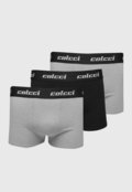 Kit 3pçs Cueca Colcci Boxer Logo Cinza - Marca Colcci