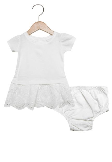 Vestido Tip Top Baby Menina Branco - Marca Tip Top