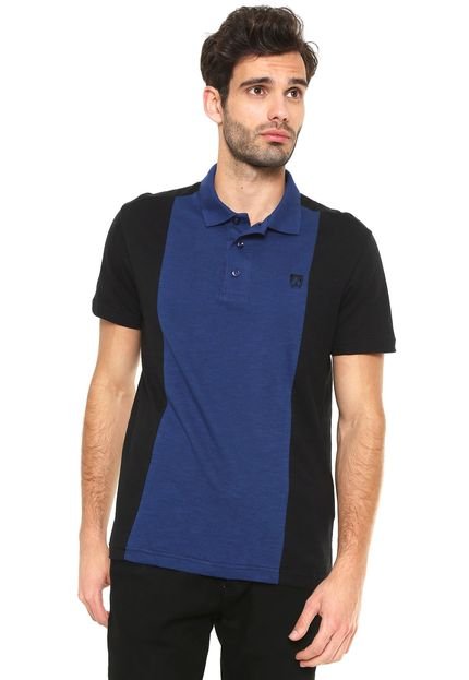 Camisa Polo Mr Kitsch Recortes Azul - Marca MR. KITSCH