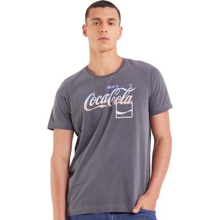 Camiseta Coca Cola Estampada IN23 Cinza Masculino - Marca Coca Cola