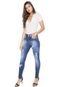 Calça Jeans Denuncia Skinny Destroyed Azul-marinho - Marca Denuncia