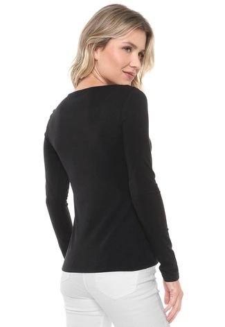 Blusa Cativa Lisa Preta