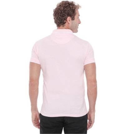 Camisa Polo Hugo Deleon Bolso Malha Rosa - Marca Hugo Deleon