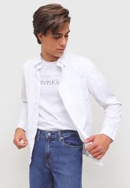 Camisa Calvin Klein Blanco - Calce Regular
