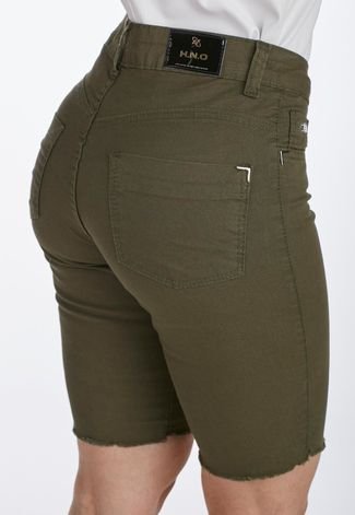 Bermuda Jeans HNO Jeans Hot Pants Comfort Plus Verde