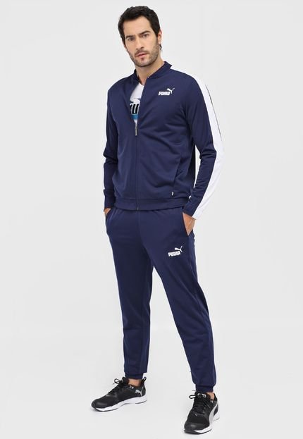 Agasalho Puma Baseball Suit Azul-Marinho/Branco - Marca Puma
