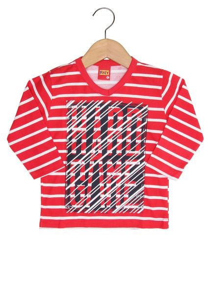 Camiseta Kyly Manga Longa Menino Vermelho - Marca Kyly