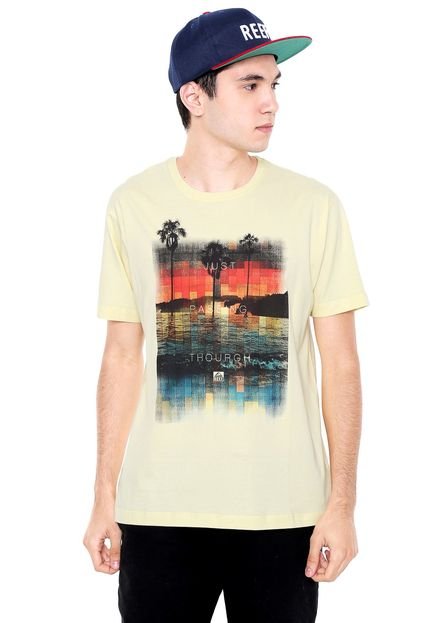 Camiseta Reef Texture Amarela - Marca Reef