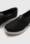 Slip On Usaflex Recortes Preto - Marca Usaflex