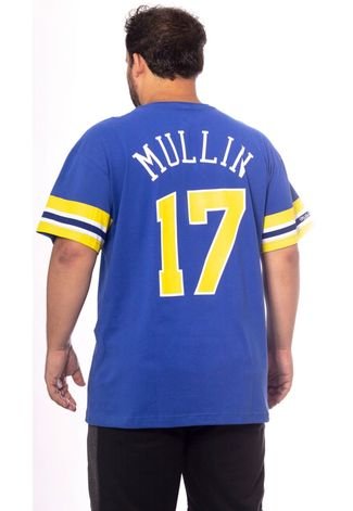 Camiseta Mitchell & Ness Plus Size Estampada Golden State Warriors Chris Mullin Azul