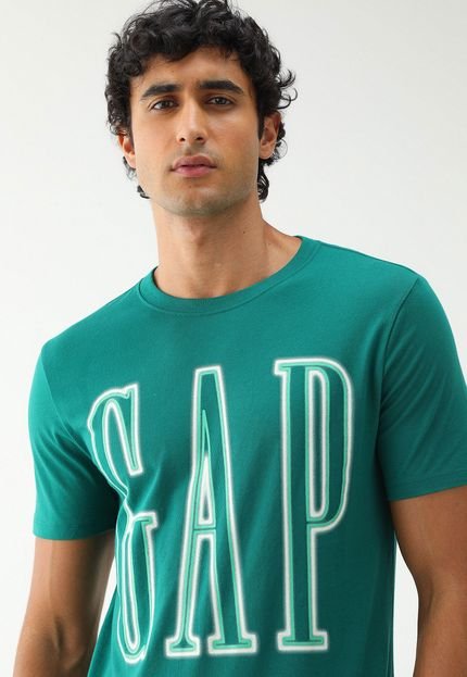 Camiseta GAP Reta Logo Verde - Marca GAP