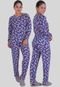 Pijama Manga Longa Viscose Bicolor - Marca Click Mais Bonita
