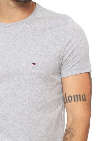 Camiseta Tommy Hilfiger Logo Cinza