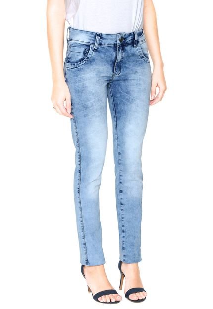 Calça Jeans UZE Skinny Estonada Azul - Marca UZE
