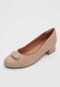 Scarpin Comfortflex Aplique Nude - Marca Comfortflex