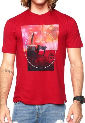 Camiseta Reef Framed Picture Vermelha