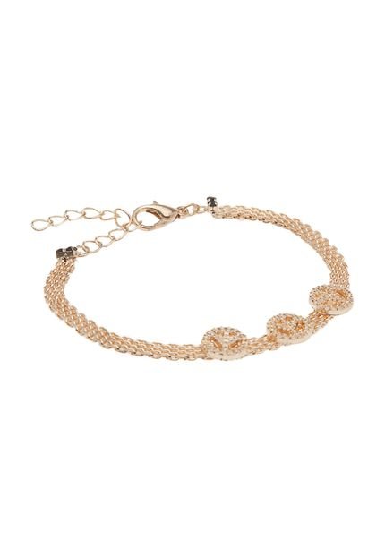 Pulseira Parfois Strass Dourada - Marca Parfois