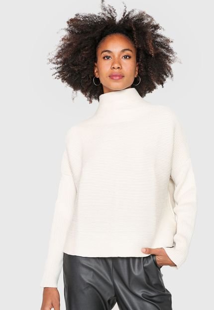 Suéter Tricot Calvin Klein Canelado Off-White - Marca Calvin Klein