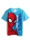 Camiseta Brandili Menino Homem Aranha Azul - Marca Brandili