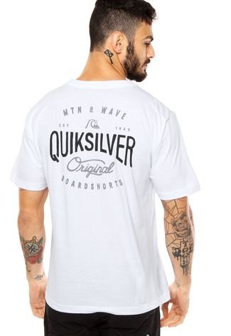 Camiseta Quiksilver Montain Wave Branca