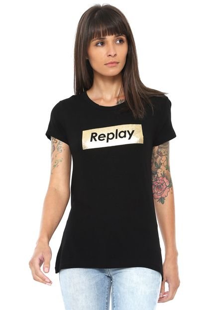 Camiseta Replay Gold Preta - Marca Replay