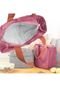 Bolsa Sacola Feminina Compacta Térmica Marmiteira Lancheira Alta Qualidade Necessaire Unissex Semi Impermeável de Mão Rosa Claro - Marca Meimi Amores