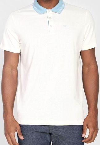 Camisa Polo Colombo Reta Logo Off-White