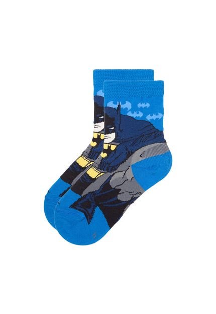 Meia Lupo Infantil Estampado Batman Azul - Marca Lupo