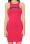 Vestido Triton Curto Canelado Rosa - Marca Triton