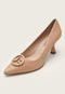 Scarpin Jorge Bischoff de Couro Logo Nude - Marca Jorge Bischoff