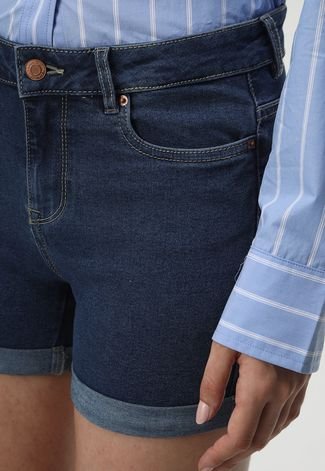 Short Jeans Vero Moda Barra Italiana Azul
