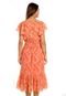 Vestido Atelier Lily Daisy Estampado babado Vermelho - Marca Atelier Lily Daisy