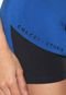 Bermuda Colcci Fitness Ajustada Lettering Azul - Marca Colcci Fitness