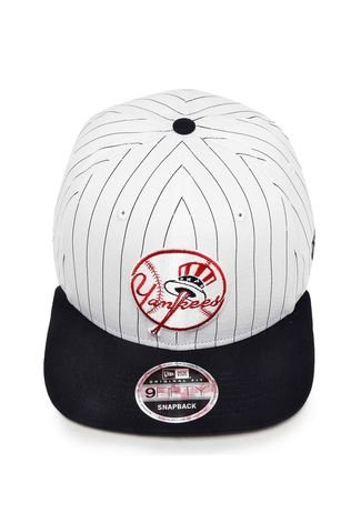 Boné New Era Snapback 950 New York Yankees MLB Branco/Preto