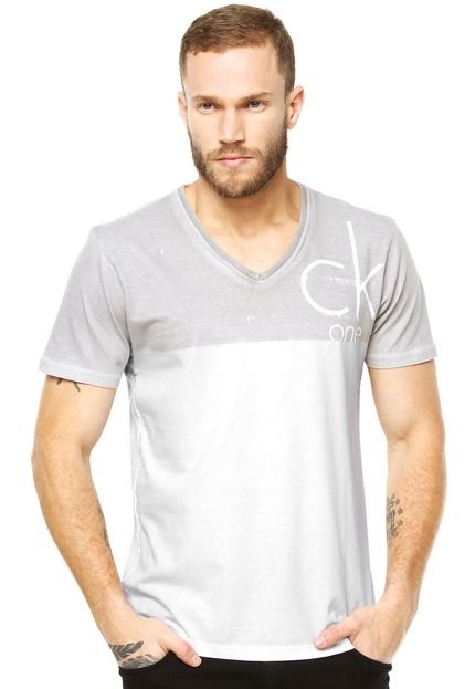 Camiseta Calvin Klein Jeans Recorte Cinza - Marca Calvin Klein Jeans