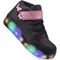 Tenis Infantil De Led Botinha Borboleta Preto Meninas Brilhante - Marca CALCADOS LGHT LIGHT