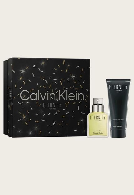 Kit Perfume 50 ml Coffret Eternity For Men Eau de Toilette   Gel de Banho 100ml Calvin Klein Masculino - Marca Calvin Klein